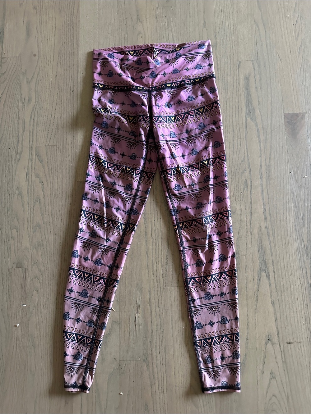 teeki Pink Tribal Stripe Kids Leggings